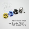 Proti Forged Titanium Adjuster Knob for Brembo RCS / Corsa Corta Master Cylinders